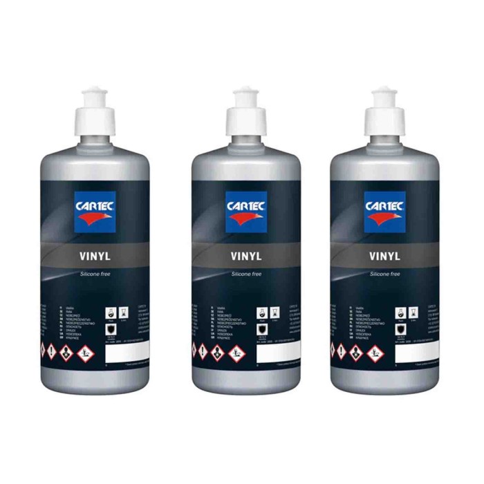 SILI2.jpg Vinyl Silicon Free - Ravvivante Plastiche Esterne E Gomme Per Auto, Nero Per Plastiche E Protettivo 1 Litro 3 Pezzi