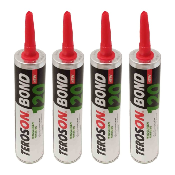 Teroson Bond 120 Adesivo Per Vetri Auto 310ml Sostituisci Parabrezza 4 Pezzi