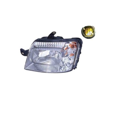 SX_SCRITTA_LOGO.jpg Proiettore Fiat Panda Van 2003/2011 Sinistro Elettrico Con Motore H4 Py21W W5W Connettore Plug