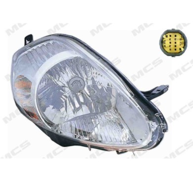 DX_SCRITTA_LOGO.jpg Proiettore Fiat Grande Punto Van 2005/2008 Destro Elettrico Con Motore H4 Py21W W5W