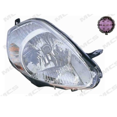 DX_SCRITTA_LOGO.jpg Proiettore Fiat Grande Punto Van 2005/2009 Destro Elettrico Con Motore H4 Py21W W5W 8 Pins