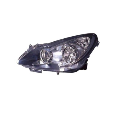 DX_SCRITTA_LOGO.jpg Proiettore Opel Corsa D Van 2006/2010 Destro Elettrico Nero H1 H7 Py21W W5W
