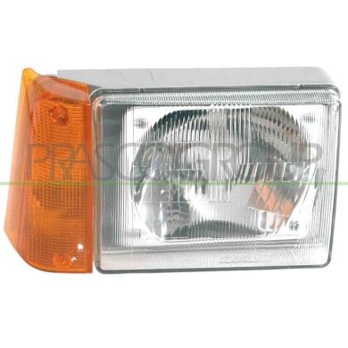 DX_SCRITTA_LOGO.jpg Proiettore Asimmetrico Destro H5 Elettrico Senza Motore Con Fanale Arancio Per Fiat Panda Dal 1986 Al 2003