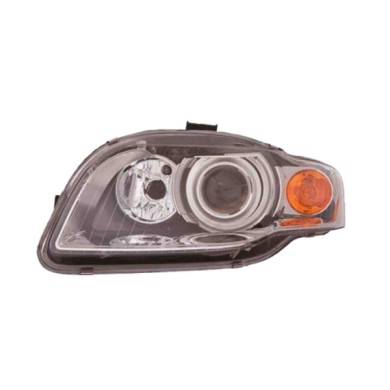 SX_SCRITTA_LOGO.jpg Proiettore Audi A4 B7 Cabriolet 2005/2008 Sinistro Con Luce Diurna Elettrico Con Motore Arancio D1S W5W P21W
