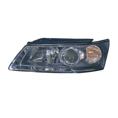 SX_SCRITTA_LOGO.jpg Proiettore Hyundai Sonata V 2005/2007 Sinistro Elettrico Nero H1 H7 Py21W W5W