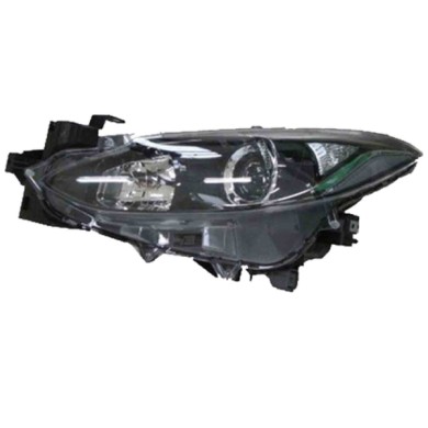 DX_SCRITTA_LOGO.jpg Proiettore Mazda 3 Cassone/Coda Spiovente 2013/2019 Destro Con Luce Diurna Elettrico H11 H15 W5W