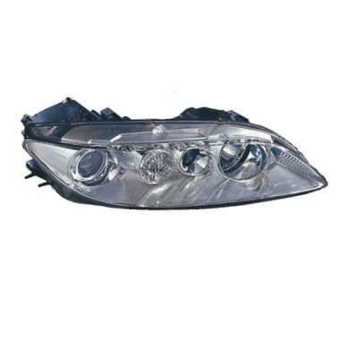 DX_SCRITTA_LOGO.jpg Proiettore Mazda 6 Hatchback 2002/2005 Destro Elettrico Con Motore Cromato H1 +H1 Py21W W5W