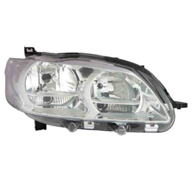 DX_SCRITTA_LOGO.jpg Proiettore Peugeot 301 2012/2017 Destro Con Luce Diurna Manuale Ed Elettrico H1 H7 Py21W W21/5W