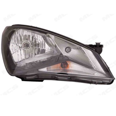 DX_SCRITTA_LOGO.jpg Proiettore Seat Mii 2011/2019 Destro Con Luce Diurna Elettrico Nero H4 Py21W W21/5W