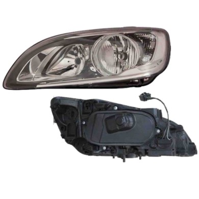 SX_SCRITTA_LOGO.jpg Proiettore Volvo S60 Ii 2013/2018 Sinistro Elettrico Con Motore Nero Led H7 H9 Pwy24W T. V/Calotta: Attacco 