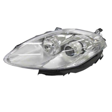 SX_SCRITTA_LOGO.jpg Proiettore Fiat Bravo Ii 2006/2010 Sinistro Elettrico Con Motore Cromato H1 +H1 Py24W W5W