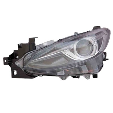 SX_SCRITTA_LOGO.jpg Proiettore Mazda 3 Cassone/Coda Spiovente 2013/2019 Sinistro Elettrico Nero Led D4S