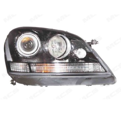 DX_SCRITTA_LOGO.jpg Proiettore Mercedes-Benz Classe M 2005/2008 Destro Elettrico Con Motore Led H7 D1S Py21W W5W Wy5W