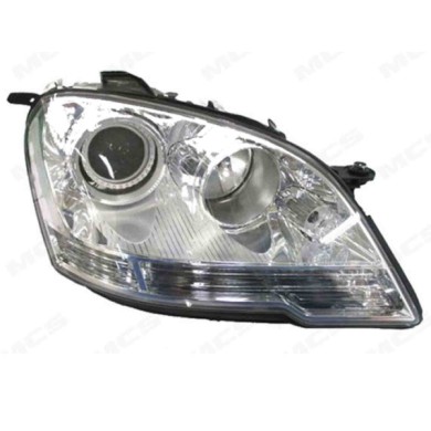 DX_SCRITTA_LOGO.jpg Proiettore Mercedes-Benz Classe M 2008/2011 Destro Elettrico Con Motore Led H7 D1S Py21W W5W Wy5W
