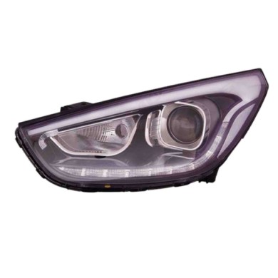 SX_SCRITTA_LOGO.jpg Proiettore Hyundai Ix35 2013/2015 Sinistro Elettrico Led Hir2 Py21W T. Sam