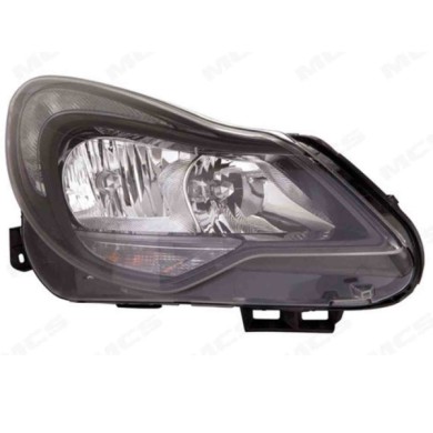 DX_SCRITTA_LOGO.jpg Proiettore Opel Corsa D Van 2011/2014 Destro Elettrico Con Motore Nero H1 H7 Py24W W21/5W T. V