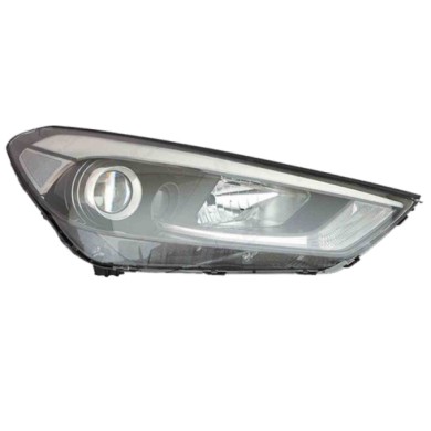 DX_SCRITTA_LOGO.jpg Proiettore Hyundai Tucson Cassone/Suv 2015/2023 Destro Elettrico Con Motore Led H7 +H7 Py21W T. Mob