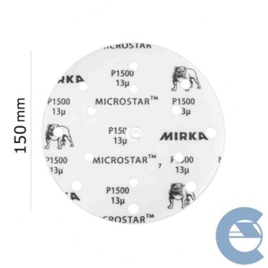 150736-large_default.jpg Mirka Microstar P1500 15f 150mm Fm61105094 Kit 50 Pezzi Disco Grana Ultra Finissima
