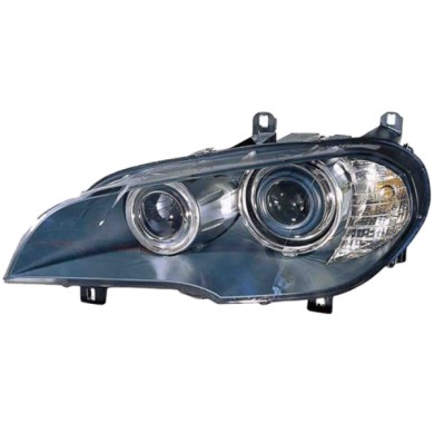 SX_SCRITTA_LOGO.jpg Proiettore Bmw X5 2006/2010 Sinistro Elettrico Con Motore Led H8 D1S Py24W