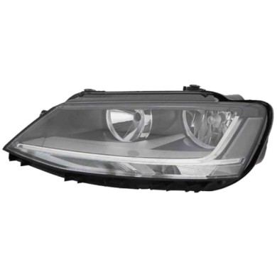 SX_SCRITTA_LOGO.jpg Proiettore Volkswagen Jetta Iv 2014/2018 Sinistro Elettrico Con Motore Led H7 +H7 Py21W T. He