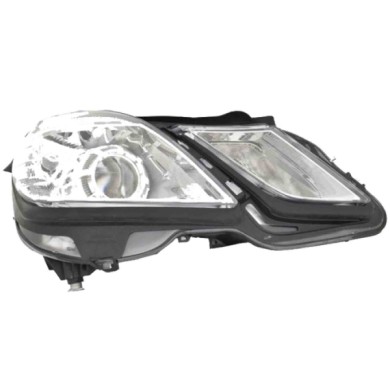 DX_SCRITTA_LOGO.jpg Proiettore Mercedes-Benz Classe E 2009/2016 Destro Elettrico Con Motore H7 +H7 Py21W W5W Tipo He