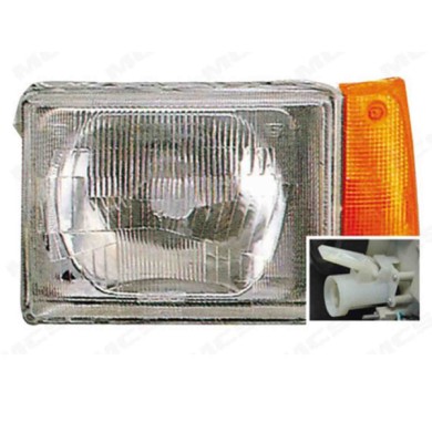 SX_SCRITTA_LOGO.jpg Proiettore Fiat Panda 1986/2004 Sinistro Lampada Asimmetrica H4