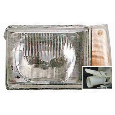 DX_SCRITTA_LOGO.jpg Proiettore Fiat Panda 1986/2004 Destro Lampada Asimmetrica H4
