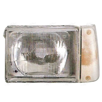 DX_SCRITTA_LOGO.jpg Proiettore Fiat Panda 1986/2004 Destro Bianco Lampada Asimmetrica H4