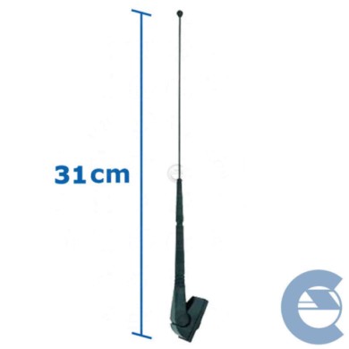 149951-large_default.jpg Phonocar Antenna Am Fm Da Tetto Anteriore In Acciaio Nero 31cm 08375