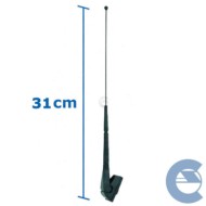 149951-large_default.jpg Phonocar Antenna Am Fm Da Tetto Anteriore In Acciaio Nero 31cm 08375
