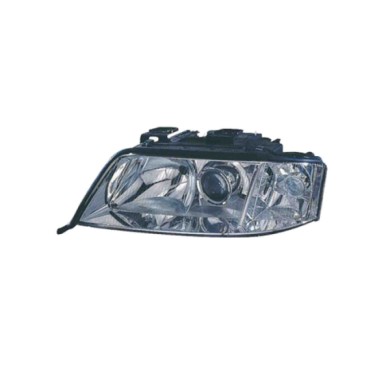 SX_SCRITTA_LOGO.jpg Proiettore Audi A6 Avant 1999/2001 Sinistro Elettrico H1 H7 Py21W W5W