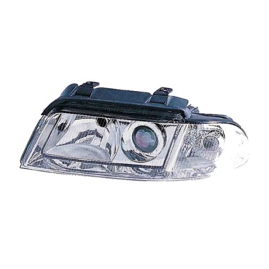 DX_SCRITTA_LOGO.jpg Proiettore Audi A4 Avant 1999/2000 Destro Elettrico H7 +H7 Py21W W5W