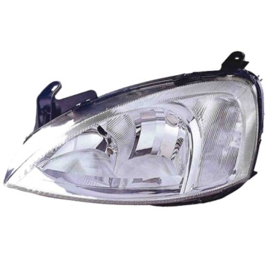 SX_SCRITTA_LOGO.jpg Proiettore Opel Corsa C Furgonato 2000/2006 Sinistro Elettrico Con Motore H7 +H7 Py21W W5W
