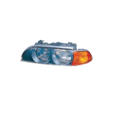 DX_SCRITTA_LOGO.jpg Proiettore Bmw 5 Touring 1995/2000 Destro Elettrico Con Motore Arancio H7 Hb3 P21W W5W