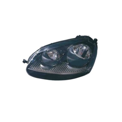 SX_SCRITTA_LOGO.jpg Proiettore Volkswagen Golf V 2004/2008 Sinistro Elettrico Con Motore Nero H7 +H7 Py21W W5W Gti