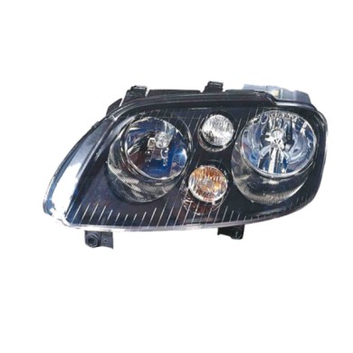 DX_SCRITTA_LOGO.jpg Proiettore Volkswagen Touran 2003/2006 Destro Elettrico Con Motore Nero H7 +H7 Py21W W5W