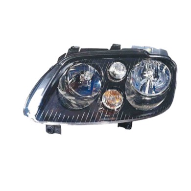SX_SCRITTA_LOGO.jpg Proiettore Volkswagen Touran 2003/2006 Sinistro Elettrico Con Motore Nero H7 +H7 Py21W W5W