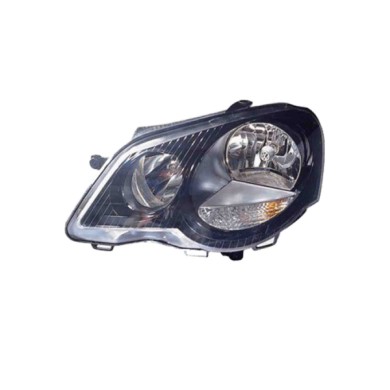 DX_SCRITTA_LOGO.jpg Proiettore Volkswagen Polo Tre Volumi 2005/2008 Destro Elettrico Con Motore H1 H7 Py21W W5W