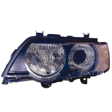DX_SCRITTA_LOGO.jpg Proiettore Bmw X5 2000/2003 Destro Elettrico Con Motore Hb3 D2S W5W