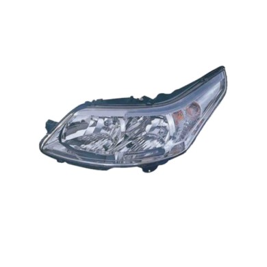 SX_SCRITTA_LOGO.jpg Proiettore Citroën C4 I Cassone/Coda Spiovente 2004/2009 Sinistro Elettrico Con Motore H1 H7 Py21W W5W