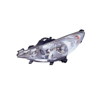 SX_SCRITTA_LOGO.jpg Proiettore Peugeot 207 Van 2006/2009 Sinistro Fendinebbia Elettrico Con Motore Cromato H1 H7 +H7 Py21W W5W