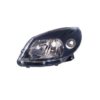 DX_SCRITTA_LOGO.jpg Proiettore Renault Sandero/Stepway I 2008/2012 Destro Manuale Ed Elettrico Nero H4 Py21W W5W