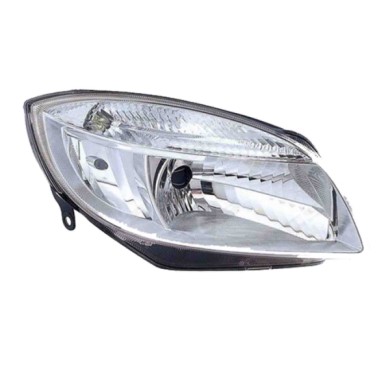 DX_SCRITTA_LOGO.jpg Proiettore Skoda Roomster Praktik 2006/2010 Destro Elettrico Con Motore H4 Py21W W5W