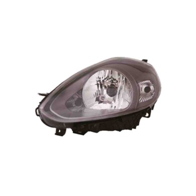 DX_SCRITTA_LOGO.jpg Proiettore Fiat Punto Evo Van Dal 2012 Destro Con Luce Diurna Elettrico Con Motore Nero H4 W5W W21W