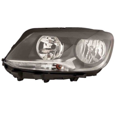 DX_SCRITTA_LOGO.jpg Proiettore Volkswagen Caddy Iii Furgonato 2010/2015 Destro Con Luce Diurna Elettrico Con Motore Nero H7 H15 