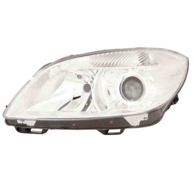 DX_SCRITTA_LOGO.jpg Proiettore Skoda Roomster Praktik 2010/2014 Destro Elettrico Con Motore H7 +H7 Py21W W5W