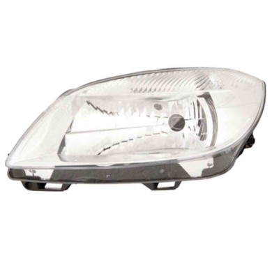 DX_SCRITTA_LOGO.jpg Proiettore Skoda Roomster Praktik 2007/2014 Destro Elettrico Con Motore H4 Py21W W5W
