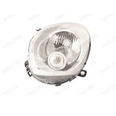 SX_SCRITTA_LOGO.jpg Proiettore Mini Mini Countryman 2010/2016 Sinistro Elettrico Con Motore Bianco H4 Py21W