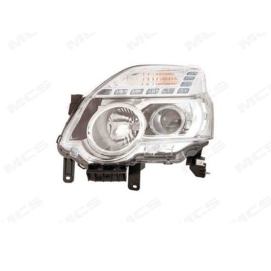 SX_SCRITTA_LOGO.jpg Proiettore Nissan X-Trail 2011/2014 Sinistro Elettrico Nero H1 H11 W5Wx2 Wy21W