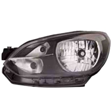DX_SCRITTA_LOGO.jpg Proiettore Volkswagen Up 2011/2023 Destro Elettrico Nero H4 Py21W W21/5W
